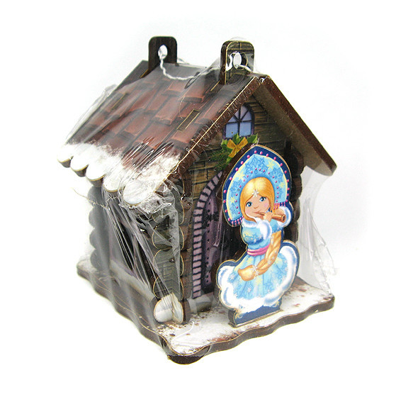 Ялинкова іграшка Будиночок зі снігурочкою Київ - фото 1