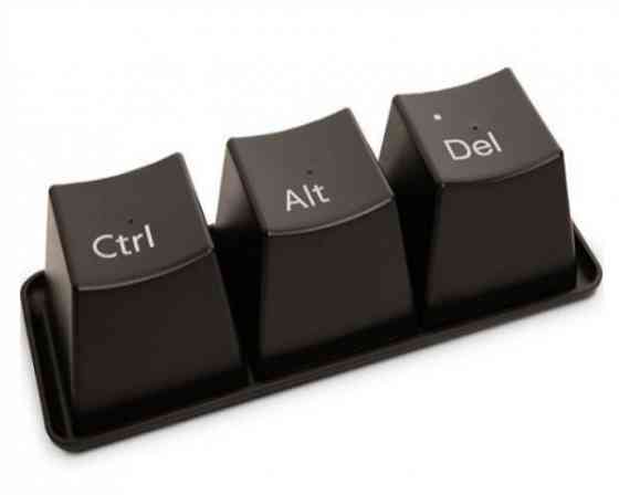 Оригінальні чашки Ctrl Alt Del (Чорні) Вінниця