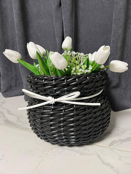 Чорная ротанговая корзина Киев - изображение 2