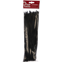 Стяжка Top Tools чорна, 3.6x300 мм, пластик, 100 шт. (44E960) Киев - изображение 1