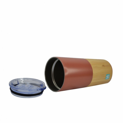 Термокружка Line Art Mao 500 мл світло-коричневий/бамбуковий (20201LA-18) Вінниця - фото 2