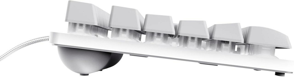 Игровая клавиатура Trust GXT 833W Thado TKL компактная белая QWERTY (английский), RGB-подсветка, Anti-Ghosting Киев - изображение 3