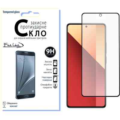 Стекло защитное Fine Line Xiaomi Redmi Note 13 Pro Black (FL-TGFG-338) Винница