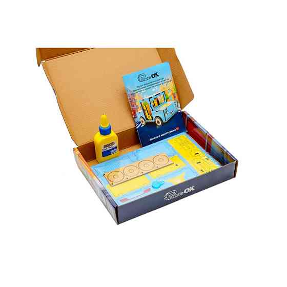 Дитячий дерев'яний 3D конструктор "Машинка" Puz-00930, 43 деталі Вінниця