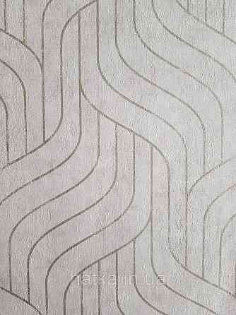 Шпалери метрові вінілові на флізелін Grandeco Feeling геометрія золотисті смуги на молочному Київ
