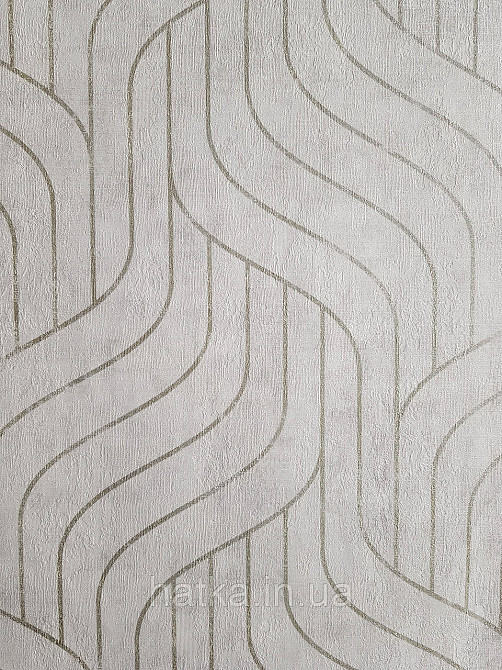 Шпалери метрові вінілові на флізелін Grandeco Feeling геометрія золотисті смуги на молочному Київ - фото 1