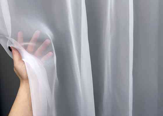 Тюль на люверсах VR-Textil н101 Шифон однотонний Білий 280х170 см (47-009) Київ