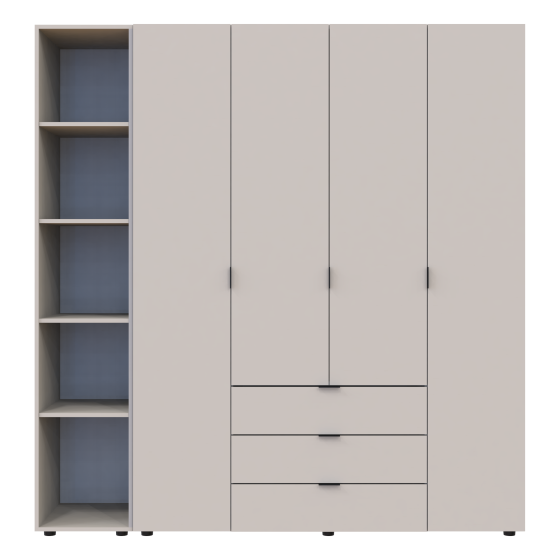 Комплект шкафов для одежды Doros Гелар (2 шт.) 193,2х49,5х203,4 см Кашемир (DRS-011254) Львов
