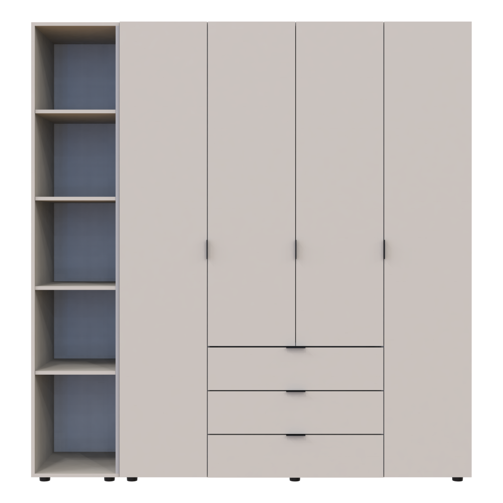 Комплект шкафов для одежды Doros Гелар (2 шт.) 193,2х49,5х203,4 см Кашемир (DRS-011254) Львов - изображение 1