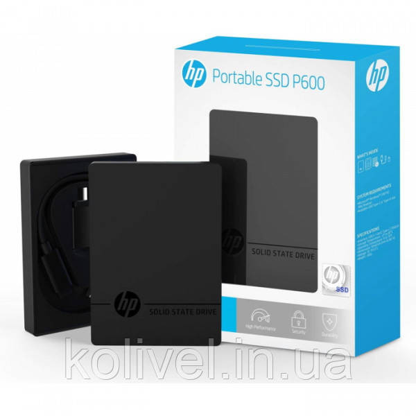 SSD external, USB 3.1 Gen2 Type-C 250Gb, HP P600, TLC, Retail (3XJ06AA) Киев - изображение 6