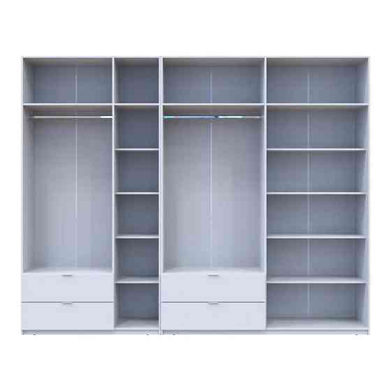 Шафа для одягу Doros Лукас Біла 3+4 ДСП 300х50х240 DRS-011688 (42005130) Львів