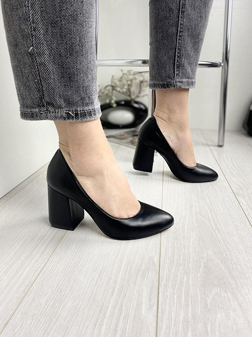 Nivelle Туфлі жіночі NIVELLE чорні натуральна шкіра каблук 9 см розміри 36-39 (3155) Коломыя - изображение 6