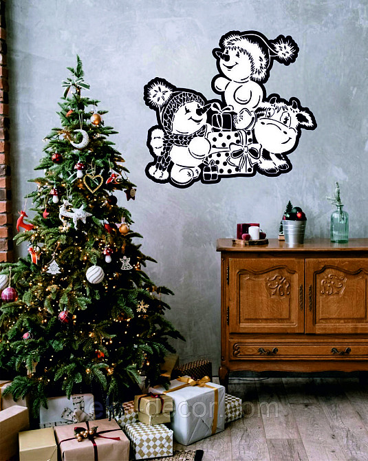 Декоративне настінне Панно «Сніговик», Декор на стену Київ - фото 1