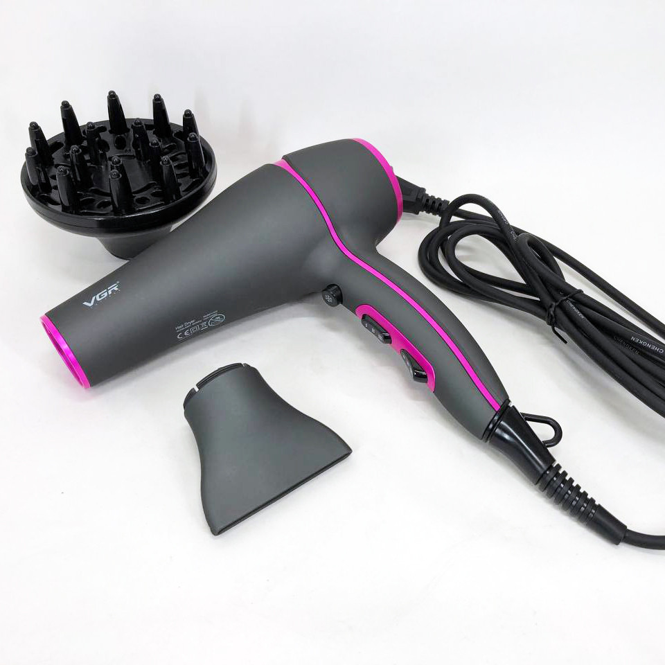 Электрический фен для гладких волос VGR, Фен для укладки любых волос с режимами JB-16 Львов - изображение 8