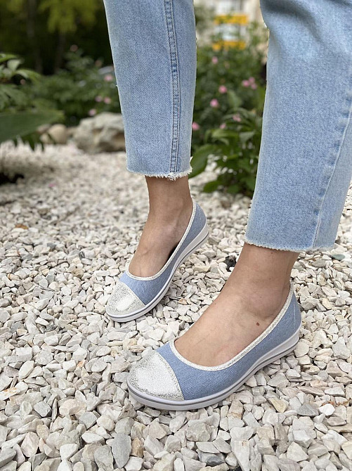 NEW ROSE Сліпони жіночі NEW ROSE C21B блакитні (літо, тканина) (1362) 37-42 Коломыя - изображение 5