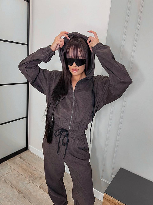 Женский прогулочный спортивный костюм двойка: кофта и штаны микровельвет Одесса - изображение 5