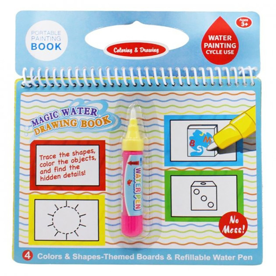 Книжка для малювання водою LT39 на пружині, картинки 4шт, маркер Вид 6 Вінниця - фото 1