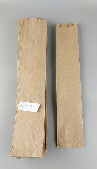 Пакет паперовий 10см 55см коричневий ящ. 1000 шт Харків - фото 2