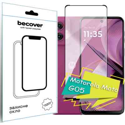 Скло захисне BeCover Motorola Moto G05 Black (713413) Вінниця