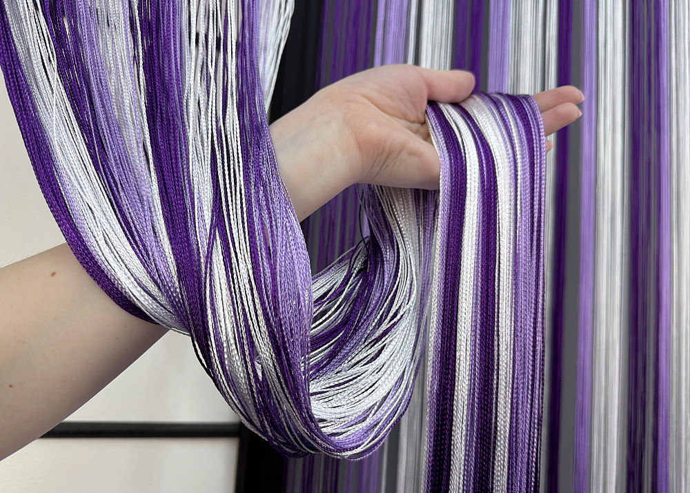 Штори-нитки "Кісея" Фіолетовий з бузковим і білим 300х300см 1 шт (61-097) Київ - фото 5