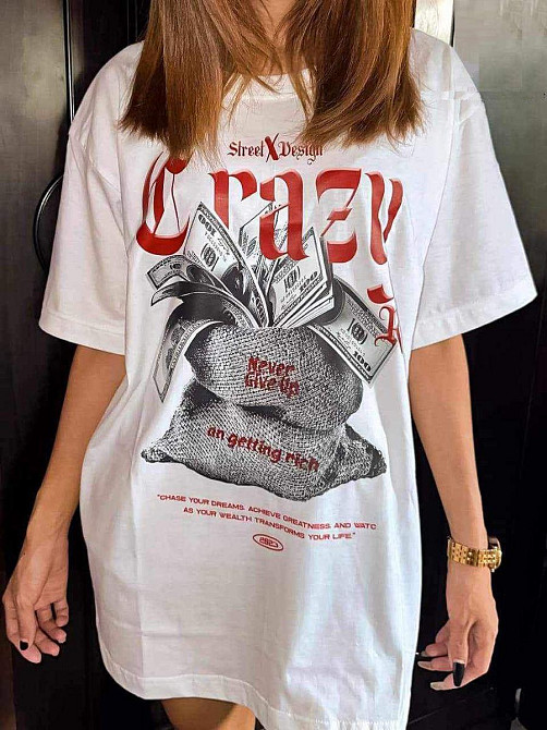 Футболка женская с принтом  42 Белая 2664081905 Днепр - изображение 1