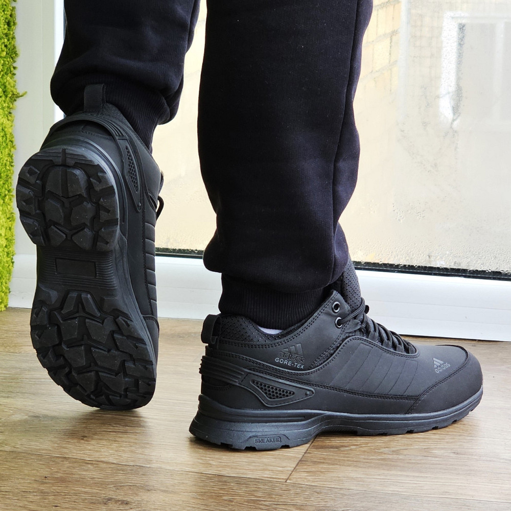 Зимові Кросівки Adidas GORE-TEX Чоловічі Чорні з МЕХОМ Черевики Адідас Гортекс (розміри: 41,42,43,44,45,46) - 56-1 Дніпро - фото 7