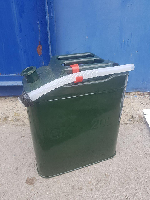 Металева каністра 20 л з пластмасовою гофро-лійкою. Одеса - фото 7