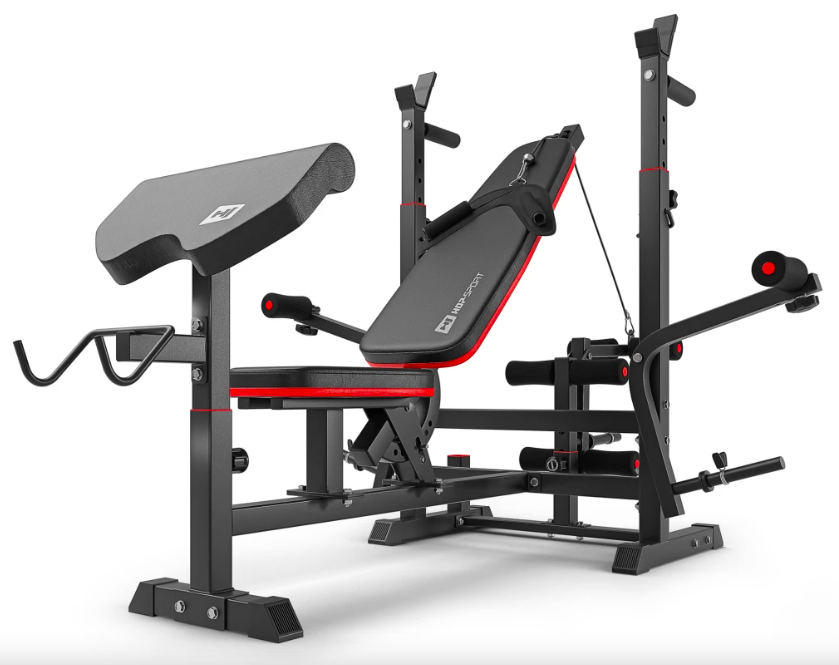 Набір Elitum Titan 89кг з лавою HS-1075 Pro, штангою та гантелями Киев - изображение 8