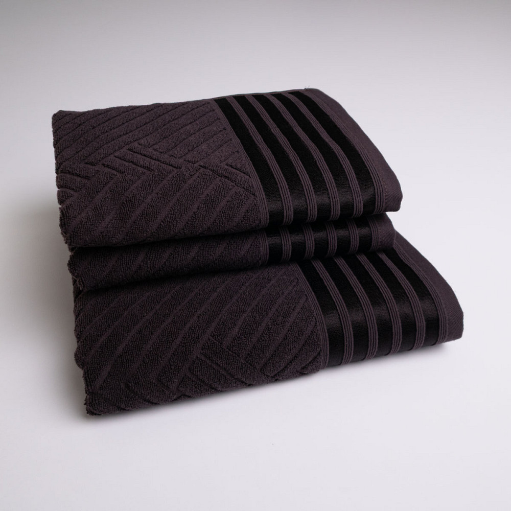 Набор махровых полотенец SOFT 3шт GM Textile 50х90см, 50х90см, 70х140см 500г/м2 (Шоколадный) Сумы - изображение 1