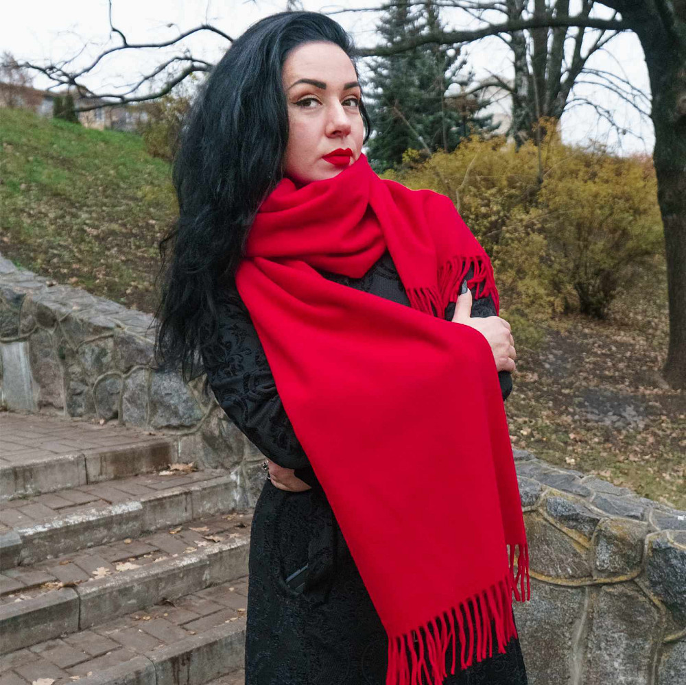 Шарф женский кашемировый 70х200 SAFALANO бордовый Сумы - изображение 3