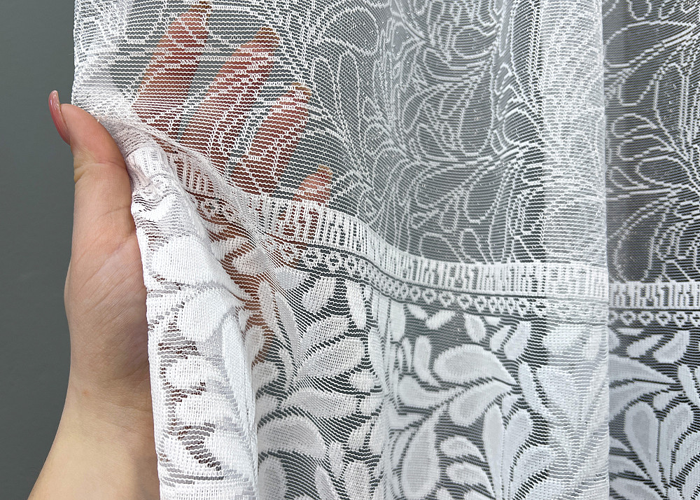 Тюль VR-Textil 2005т Жаккард Белый 400х120 см (42-1028) Киев - изображение 4