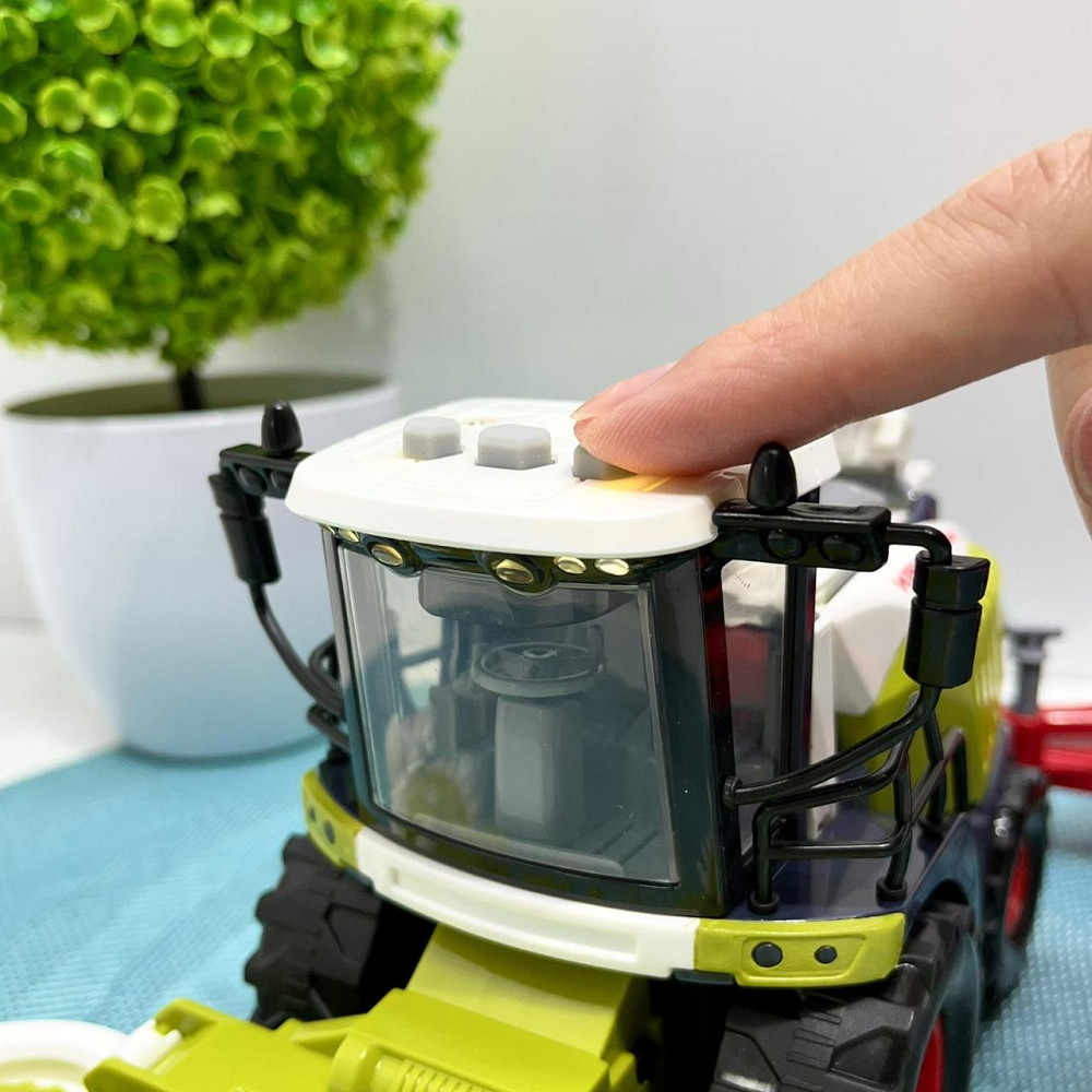 Комбайн інерційний з причепом звук світло рухомі деталі 40см Вид 1 (550-5C-6C) Чернігів - фото 3