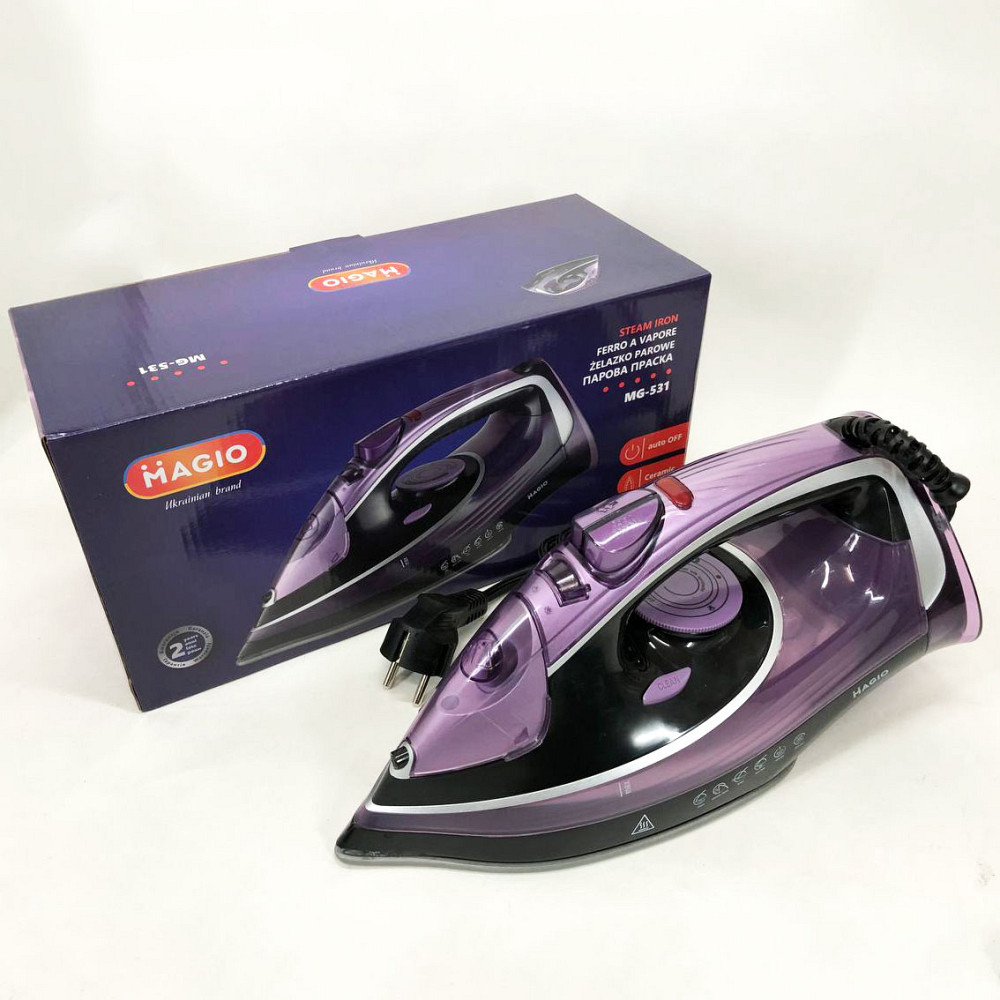 Паровой утюг для глажки одежды и штор MAGIO MG-531, Паровой утюг для ухода за тканью VD-14 Львов - изображение 6