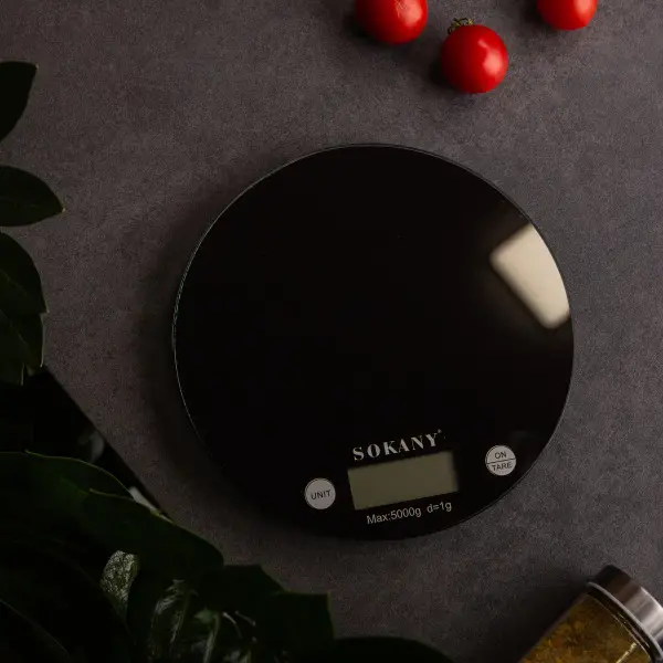 Ваги кухонні до 5 кг електронні для зважування продуктів настільні ваги без чаші на батарейках Чорний SK-19023B Коломия - фото 2
