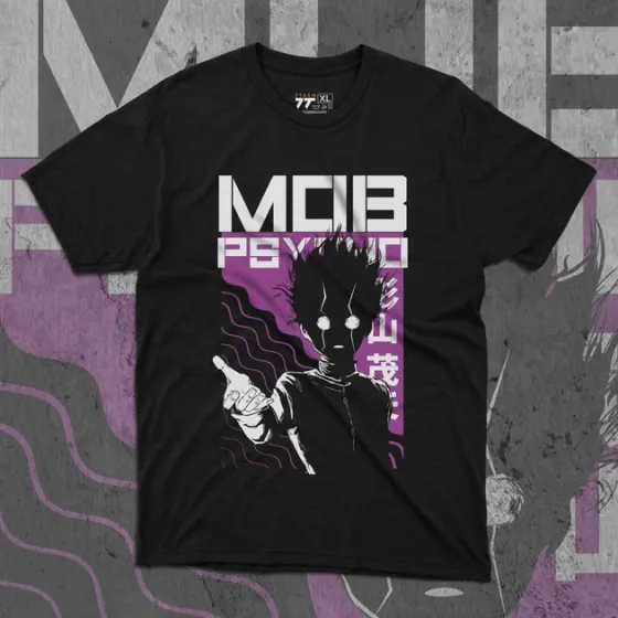 Футболка для подростка мальчика с принтом Mob P140ycho #5 Размер 160 Anime10901 Днепр