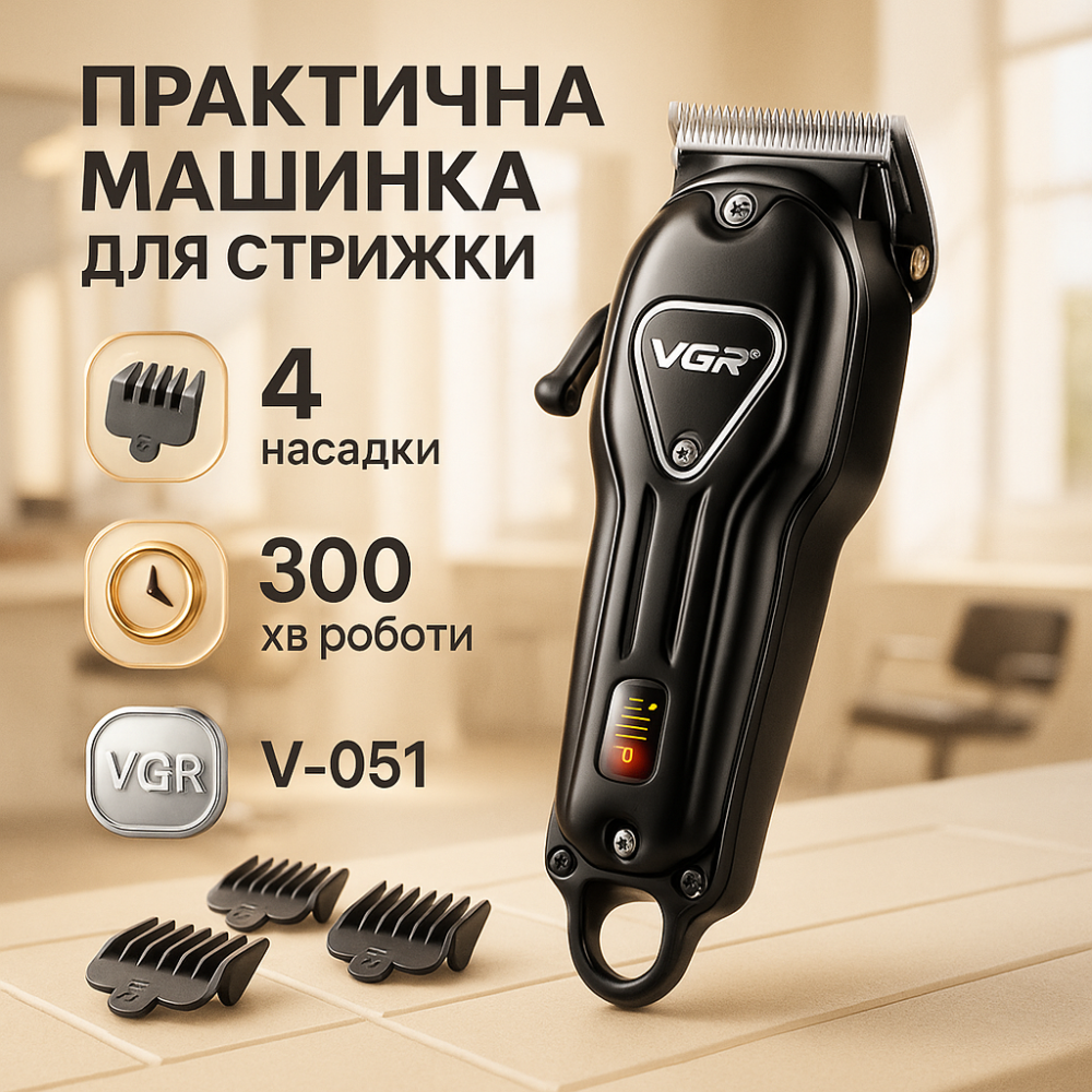 Машинка для стрижки с мощным аккумулятором, Классная машинка для стрижки волос Триммер висков UX-47 Львов - изображение 18