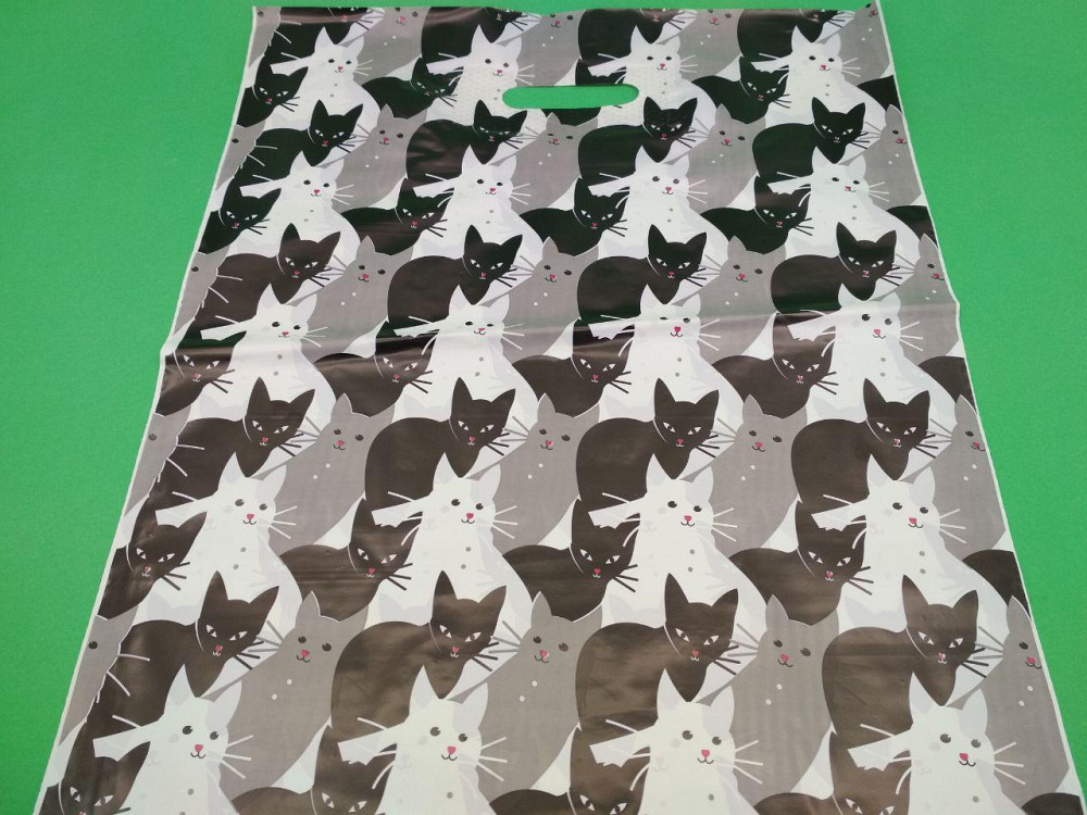 Пакет із прорізною ручкою (40*50)" Дитячий світ "Тріо Котів" (50 шт.) Харків - фото 1