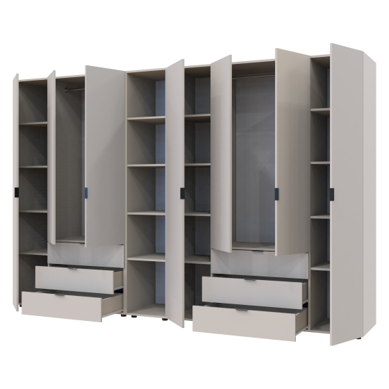 Комплект шаф для одягу Doros Гелар (3 шт.) 309,4х49,5х203,4 см Кашемір (DRS-011253) Львів