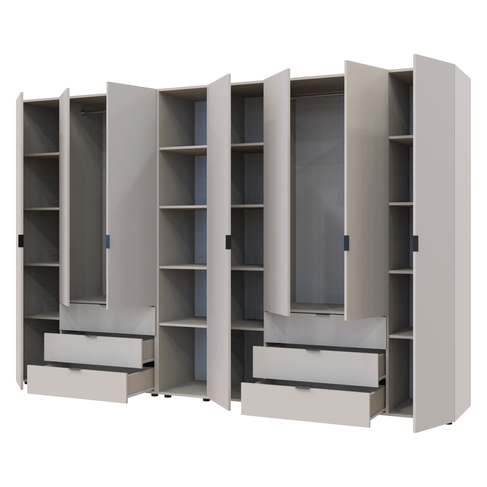 Комплект шкафов для одежды Doros Гелар (3 шт.) 309,4х49,5х203,4 см Кашемир (DRS-011253) Львов - изображение 4
