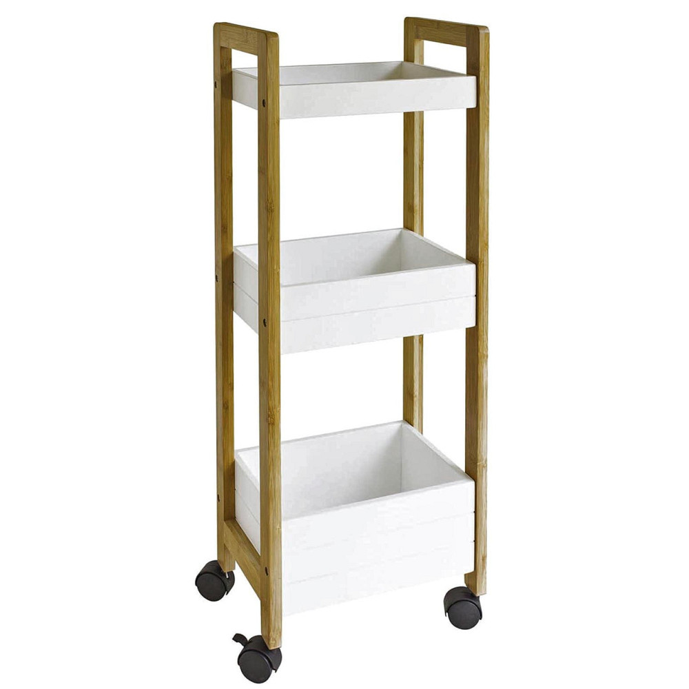 Етажерка для ванної на коліщатах "Віжн" сієна-зефір Миколаїв - фото 1