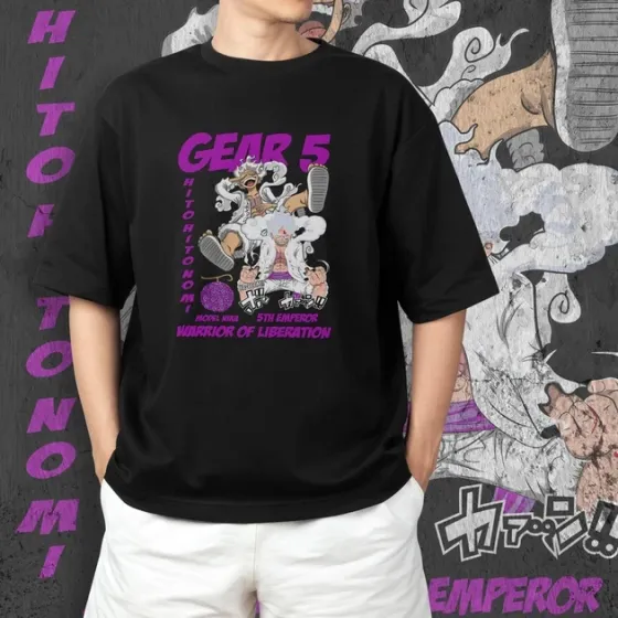 Футболка для підлітка хлопчика з принтом Ван Пис Luffy Gear 5 Розмір 160 Anime10212 Дніпро