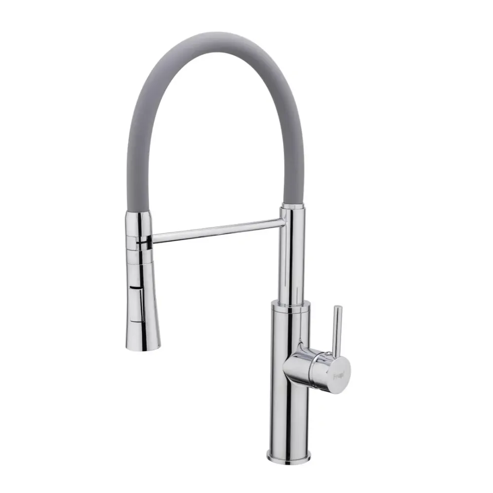Смеситель для кухни Frap F4452-6 с гибким изливом, 2 режима, серый/хром Киев - изображение 1