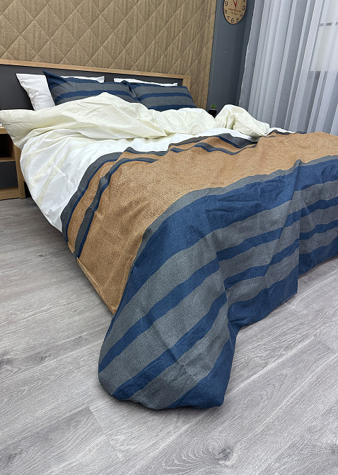 Комплект постельного белья, Decorator Vinette Полуторный 145х215 разноцветная полоска (88-007) Киев - изображение 4