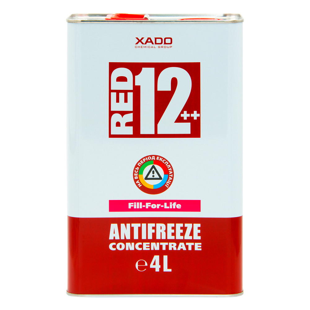 Антифриз Xado Antifreeze Red 12++ червоний концентрат 4л Львів - фото 1