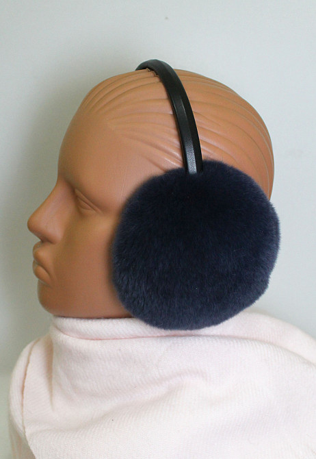Наушники меховые женские из Rex Темно Синий Харьков - изображение 1