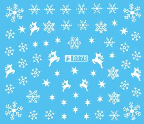 Наклейки на гель лак новорічні - розмір стікера 5*6см, інструкція по застосуванню в описі товару) Київ