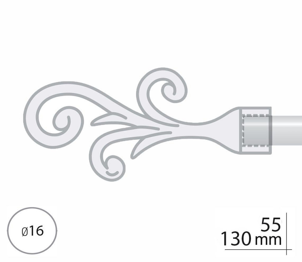 Закінчення для карнизу Orvit ФАЛА 16 мм САТИН Львов - изображение 2