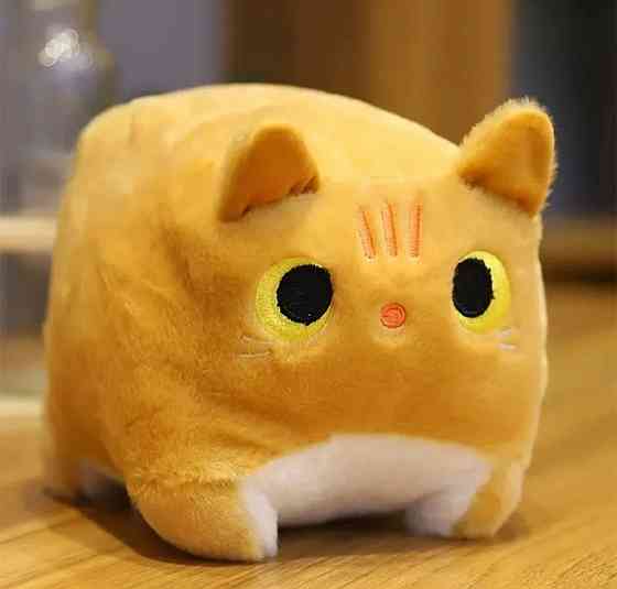 ПЛЮШЕВА ПОУШКА 20 см ТАЛАСМІН КВАДРАТНИЙ КУДЛ КОТЕНКА 20 СМ рудій Київ