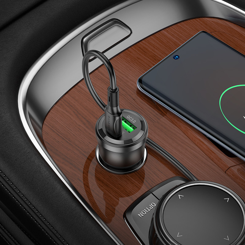 Автомобільний зарядний пристрій BOROFONE BZ25 Journey PD38W(1C1A) car charger Transparent Black Одеса - фото 8