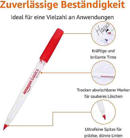 Маркер для белой доски ультратонкий наконечник 12 шт разноцветные низкий запах Киев